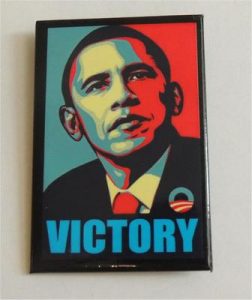 Barack Obama Victory Campaign Button