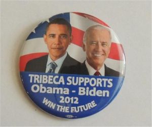 Tribeca Supports Biden 2012 Obama Campaign Button