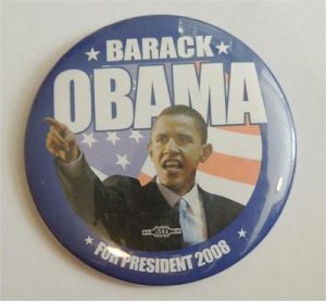 Barack Obama For President 2008 Campaign Button