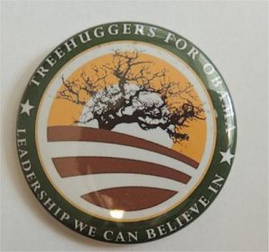 Treehuggers For Obama Campaign Button