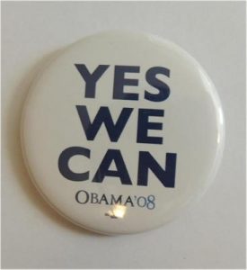 Yes We Can Obama 08 Campaign Button