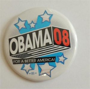 Obama 08 For A Better America Campaign Button