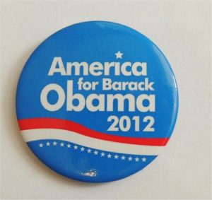 America For Barack Obama 2012 Campaign Button