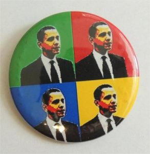 Barack Obama Four Pictures Campaign Button