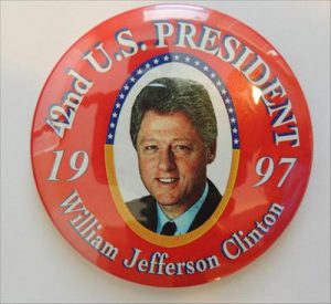 Three Inch Button For The Second Inauguration Of Clinton