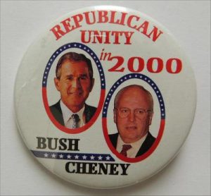 2000 - Republican Unity In 2000 Bush Cheney Campaign Button.