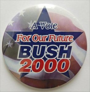 2000 - A Vote For Our Future Bush 2000 Campaign Button