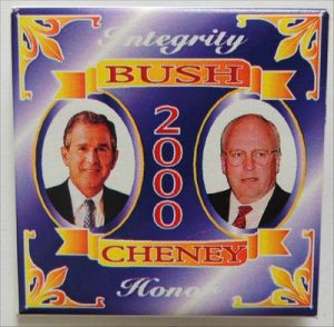 Integrity Bush 2000 Cheney Honor Campaign Button