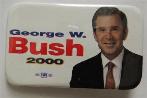 2000 George W. Bush Rectangle Campaign Button.