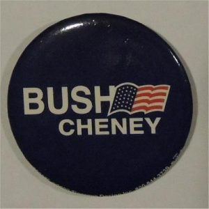 Bush Cheney Campaign Button Flag