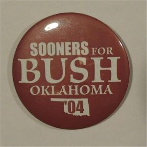 Sooners For Bush Oklahoma 04 Campaign Button