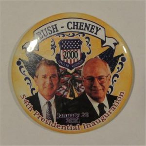 Bush Cheney Yellow 55th Presidential Inauguration Campaign Button