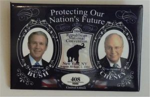 George W Bush Protecting Our Nations Future Button (No. 408)