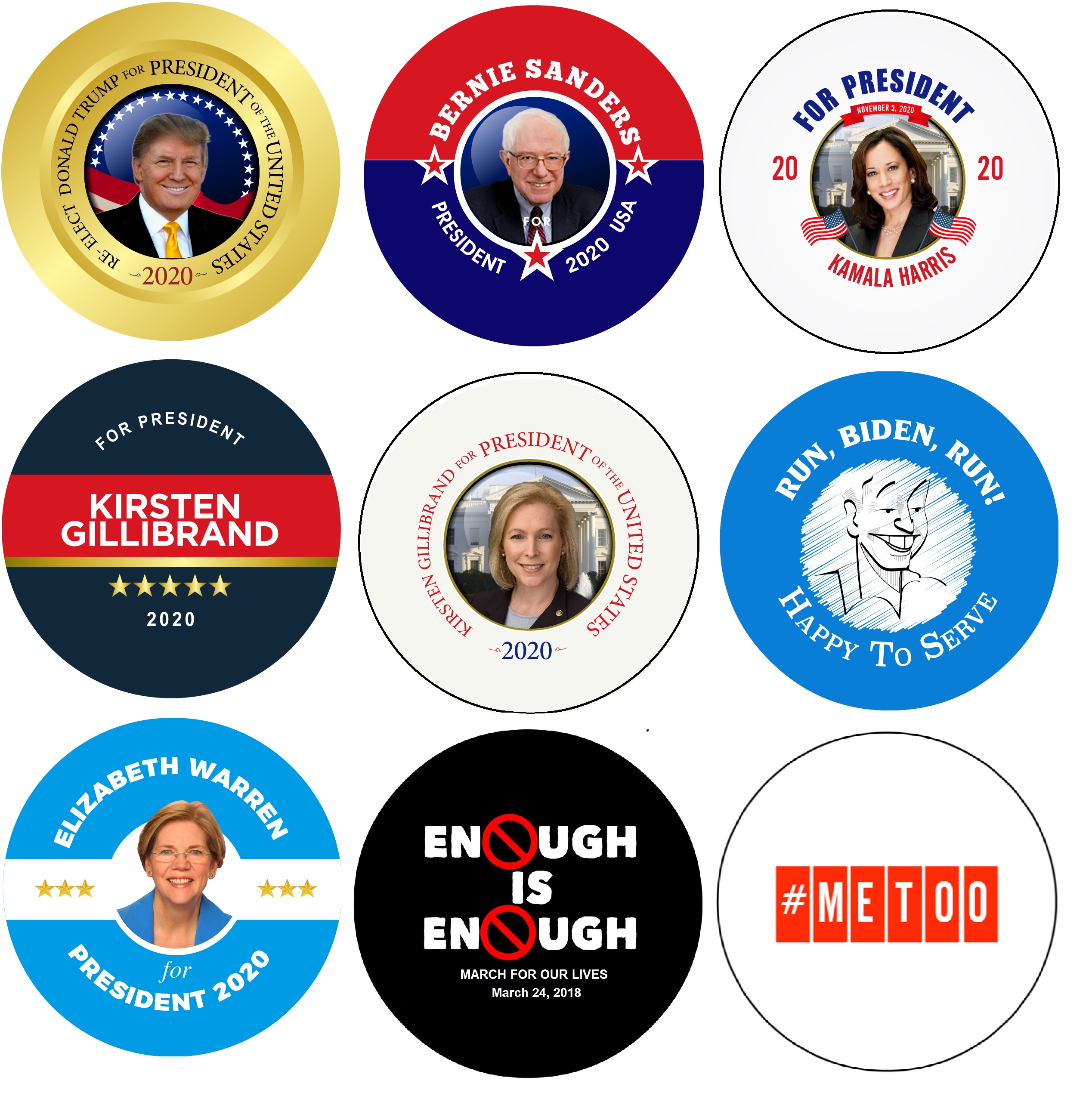 Political Campaign Buttons 